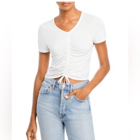 Sanctuary White Ribbed Tee - Picture 6 of 6